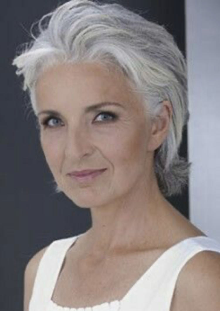 Sophizo Eyebrow Dye — striking dark brows on silver hair